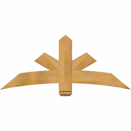 Ekena Millwork Alberta Rough Sawn Timber Gable Bracket, Western Red Cedar, 60"W x 25"H x 2"D x 6"F, 10/12 Pitch GBW060X25X0206ALB00RWR